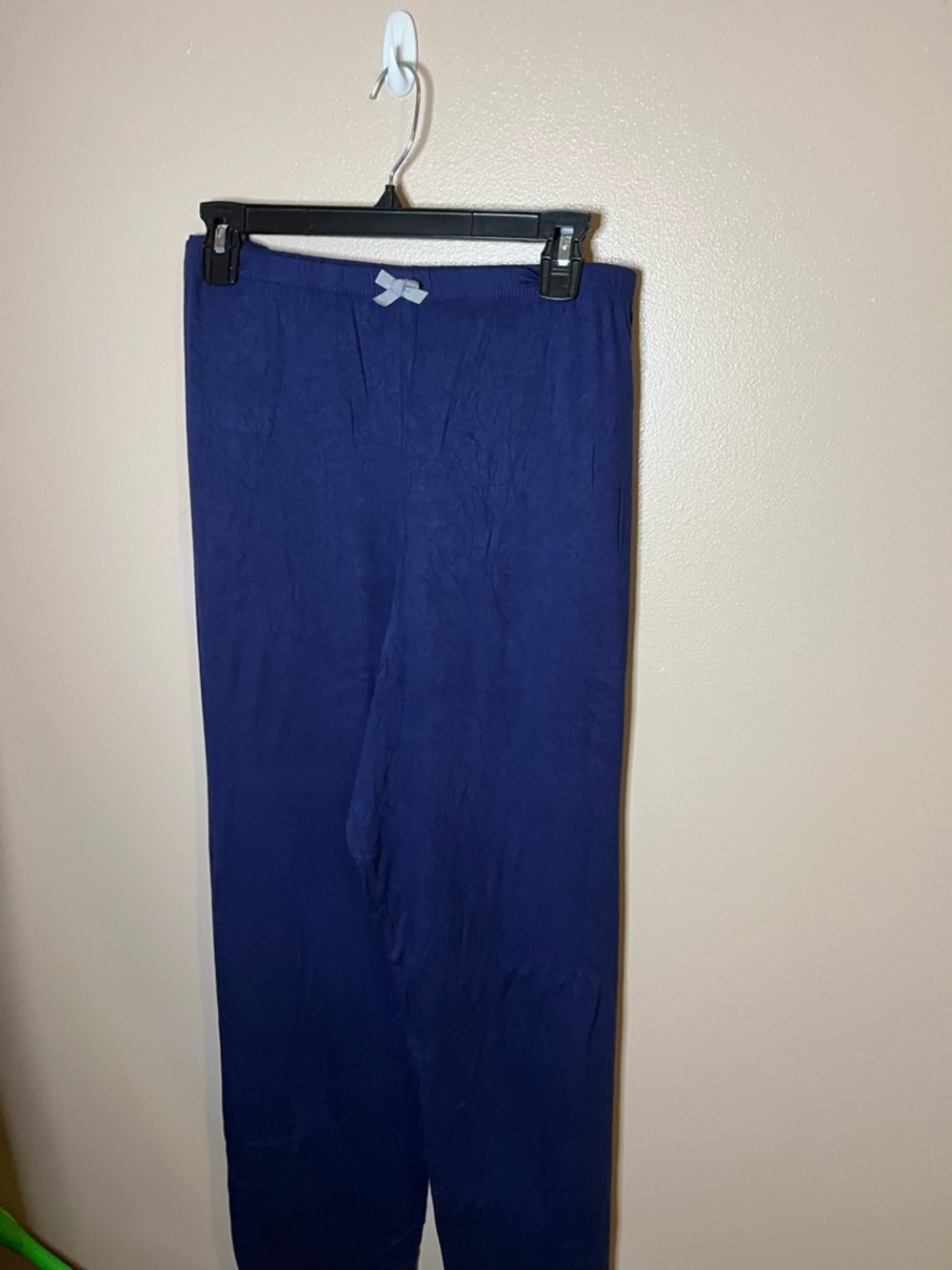 Vera Wang Navy Blue Pajama Pants with Bow Detail NWOT